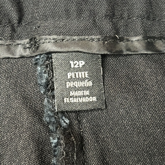George Pants Size 12P Petite Black With Small Black Paint Stain On Back As Shown - Picture 3 of 5